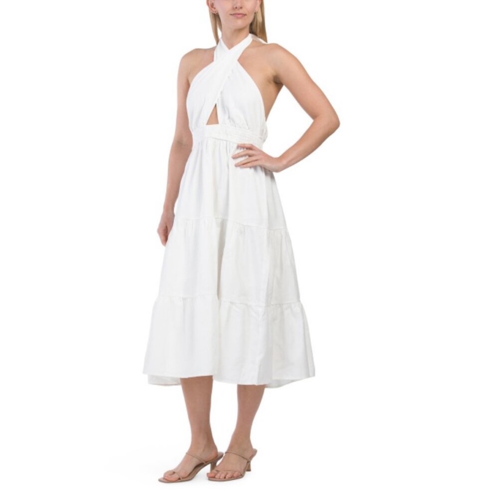 Idem Ditto crisscross halter dress